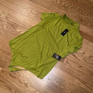 NWT Express Body Suit High Neck Chartreuse